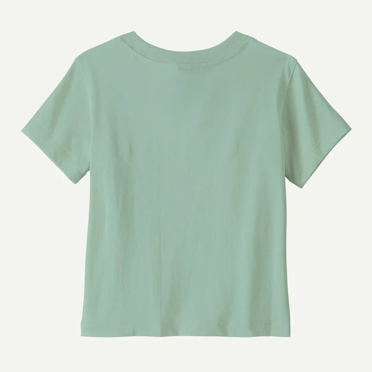 Baby Fitz Roy Skies T-Shirt- Thin Ice by Patagonia