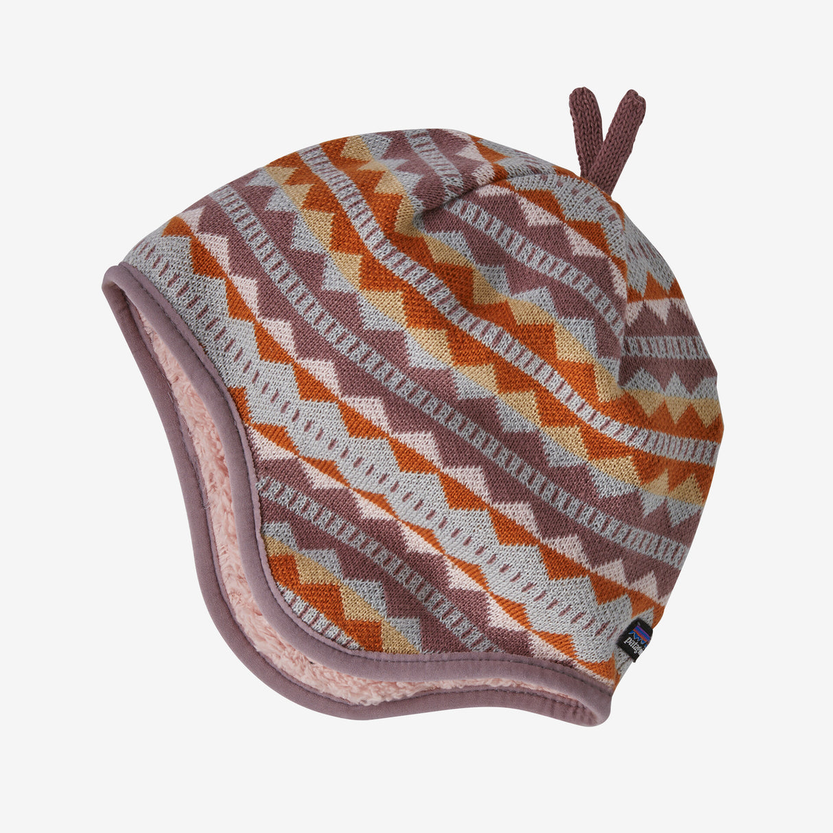 Baby Reversible Beanie - Diamond Stripe: Stormy Mauve by Patagonia