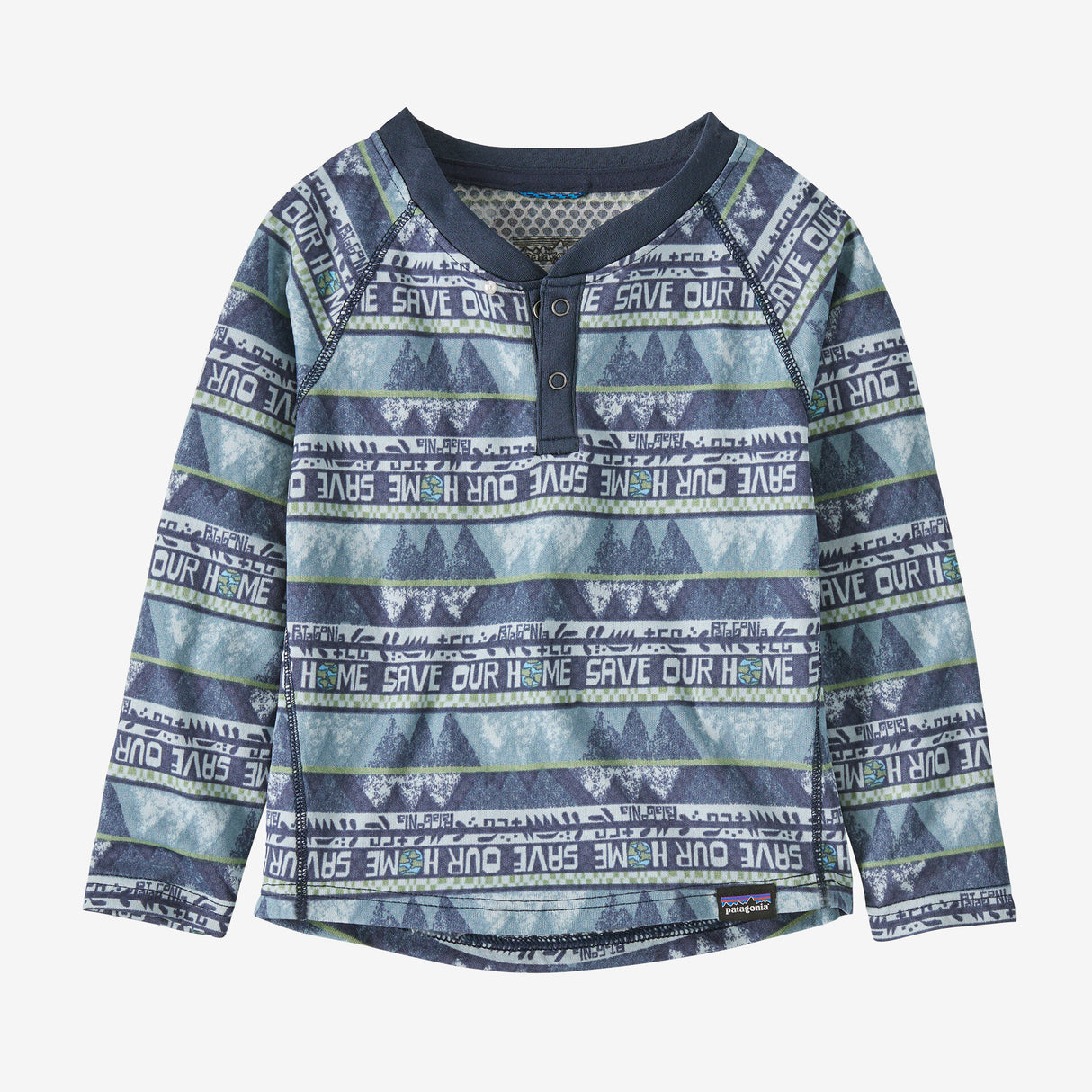 Baby Capilene® Midweight Henley - Home: Dolomite Blue by Patagonia
