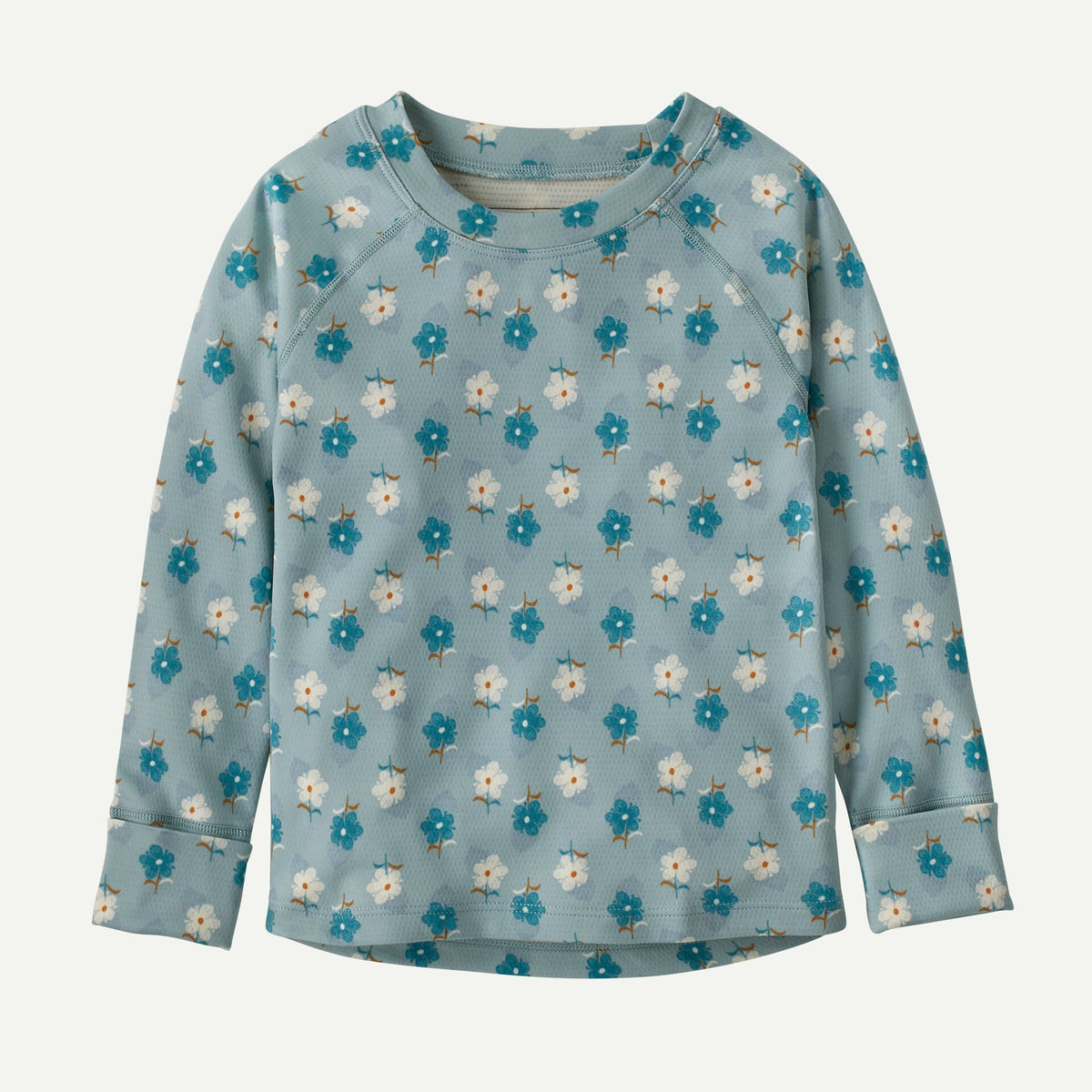 Baby Capilene® Midweight Crew- Snow Ditsy: Virtually Blue by Patagonia