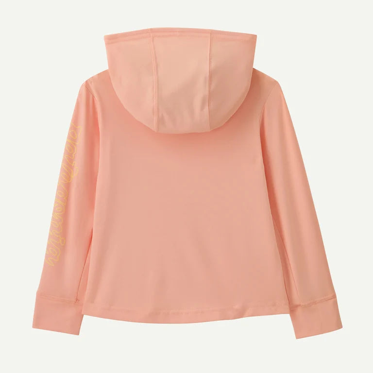 Baby Cap SW Hoody- Fitz Script: Sunlit Pink by Patagonia