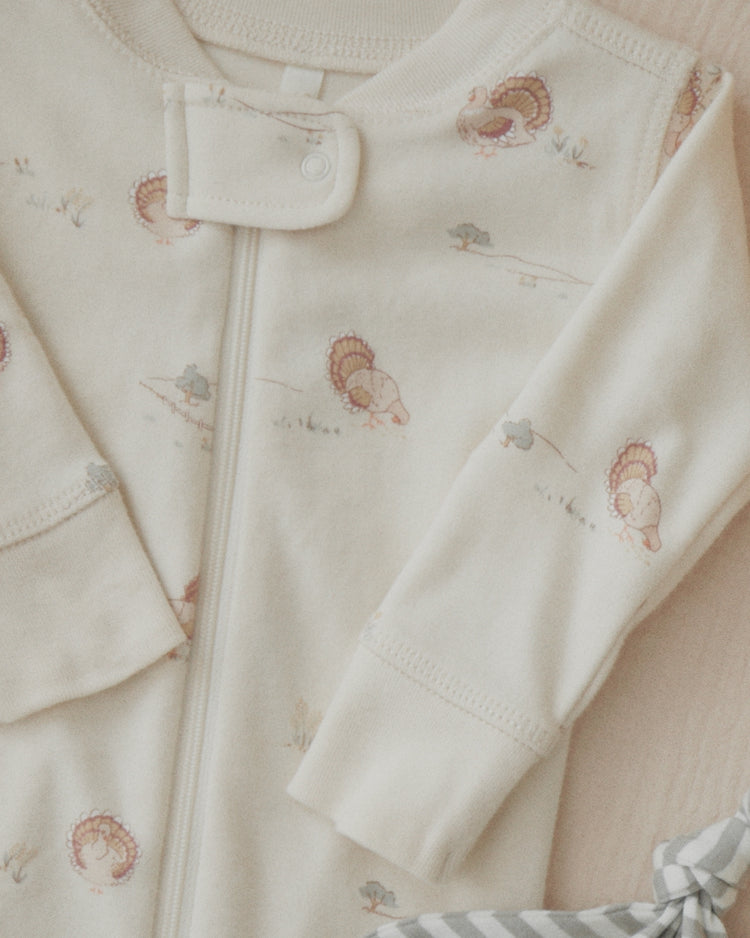 Zip Long Sleeve Sleeper || Turkey by Quincy Mae