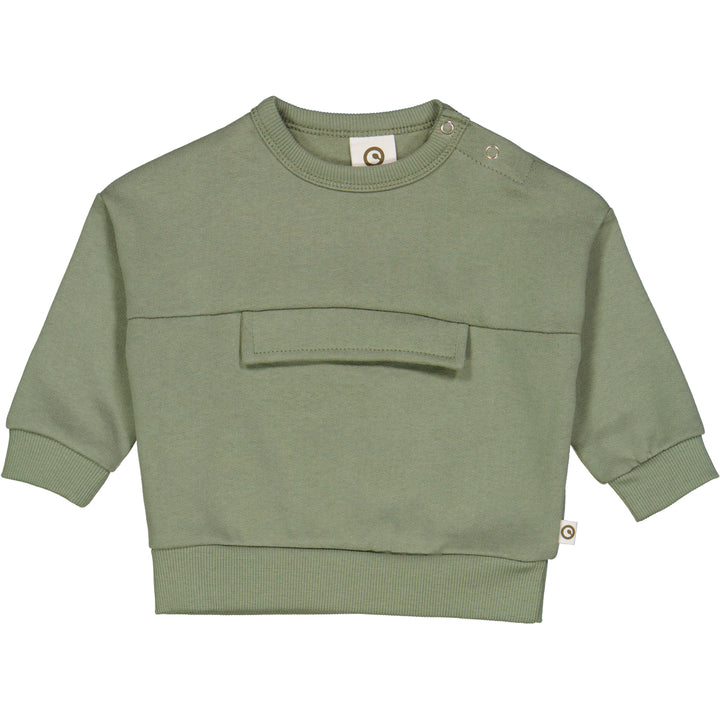 Pocket Sweatshirt Poetry Green by Müsli