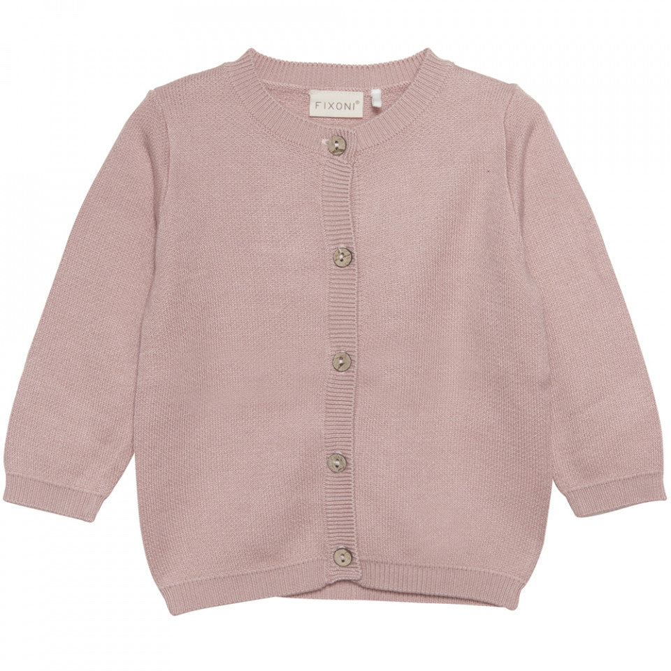 Knit Cardigan in Misty Rose by Fixoni