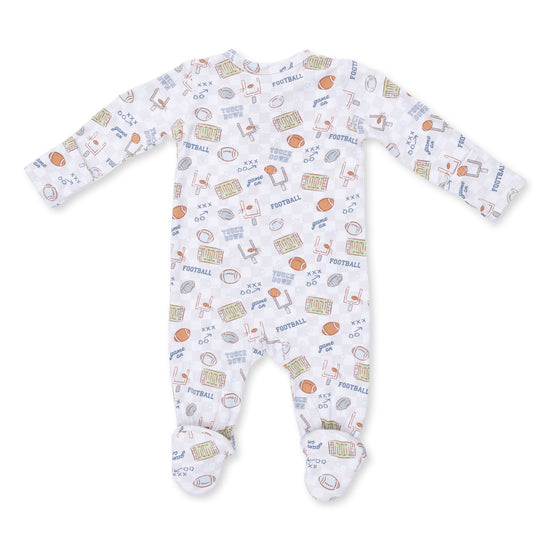 2 Way Zipper Footie- Football Check by Angel Dear