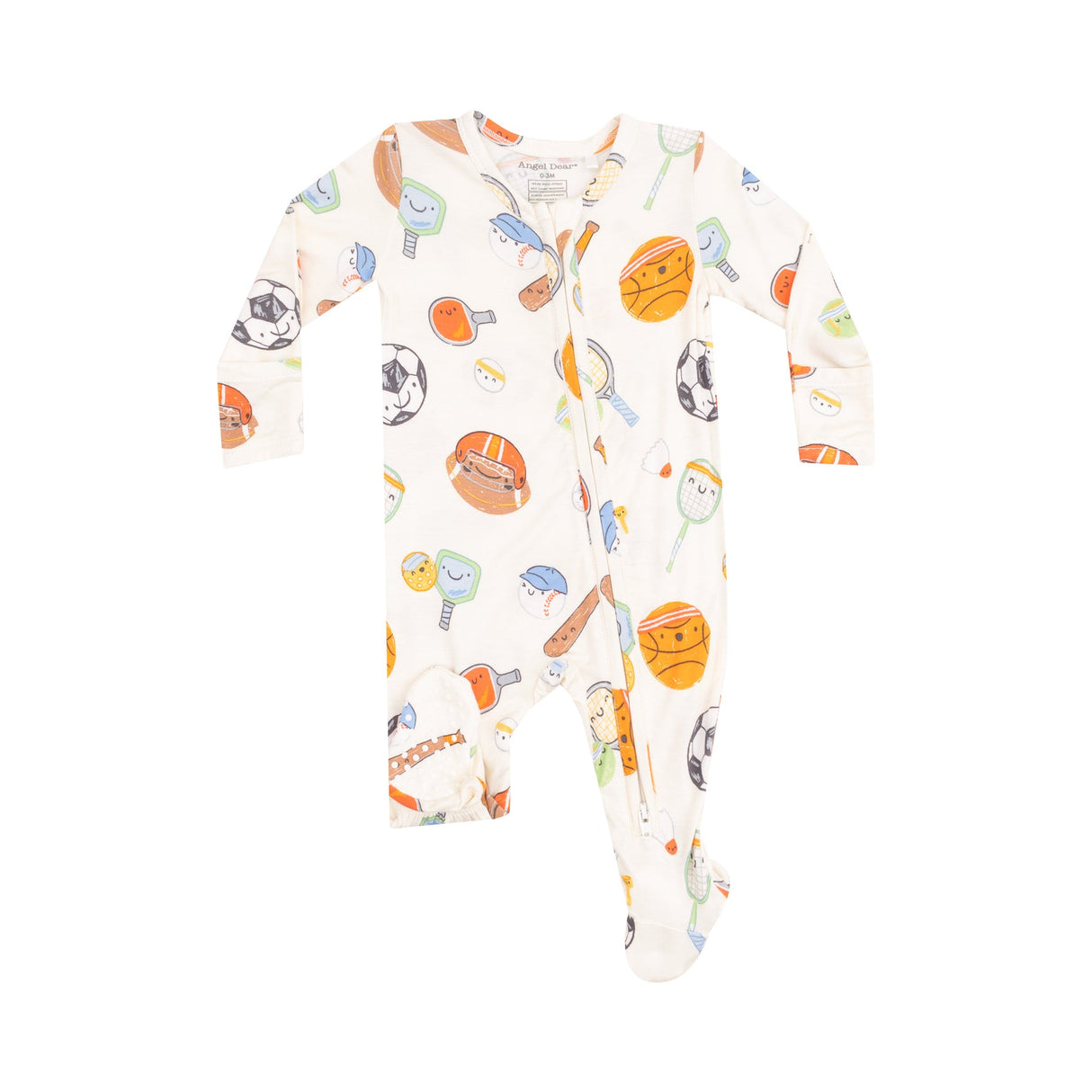2 Way Zipper Footie - Sports Ball Friends by Angel Dear