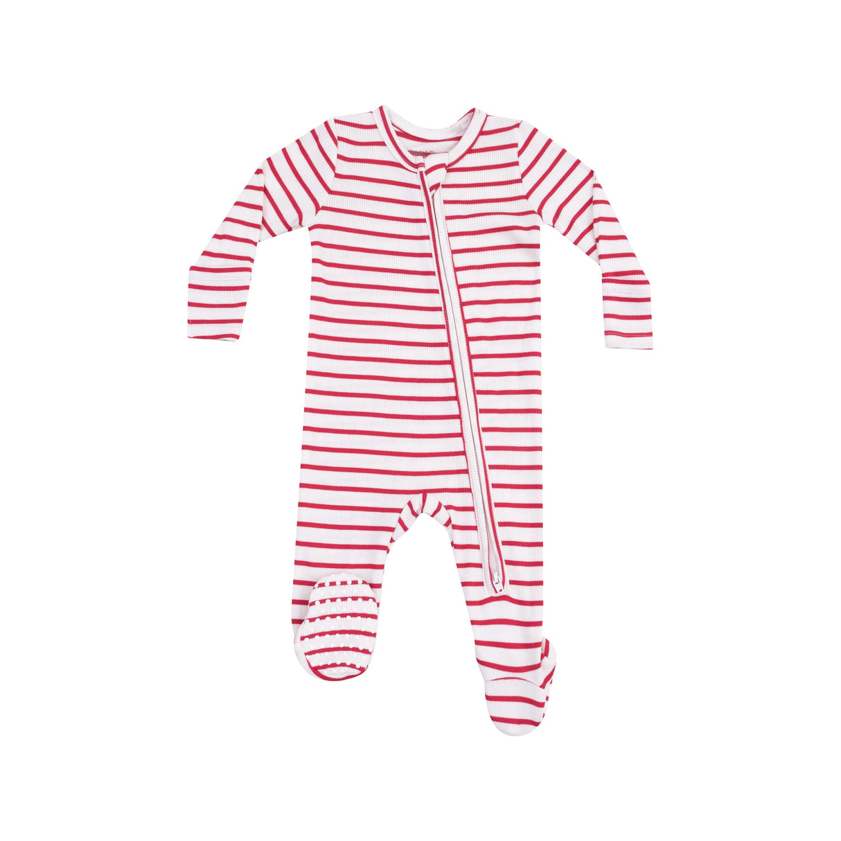 2 Way Zipper Footie - Stripe Vintage Red by Angel Dear