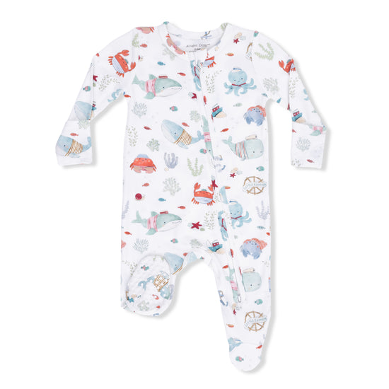 2 Way Zipper Footie- Sailor Sea Creatures by Angel Dear