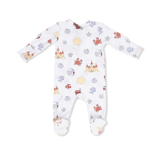 2 Way Zipper Footie- Sunny Sandcastles by Angel Dear