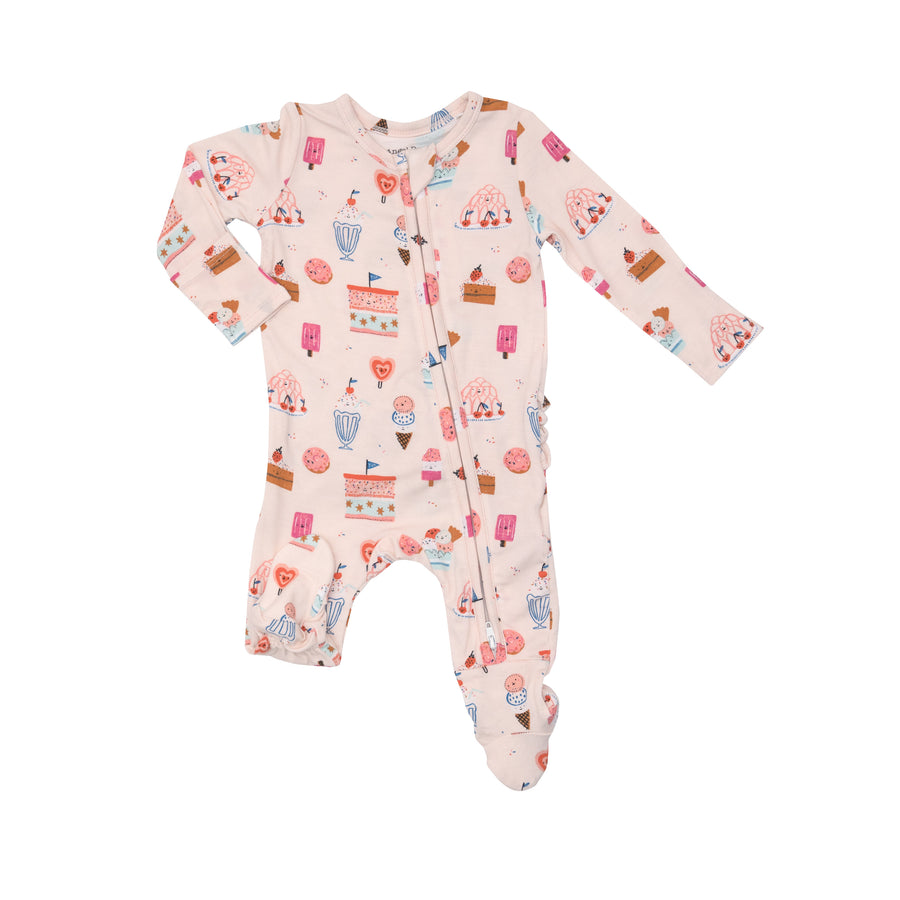 2-Way Ruffle Back Footie by Angel Dear