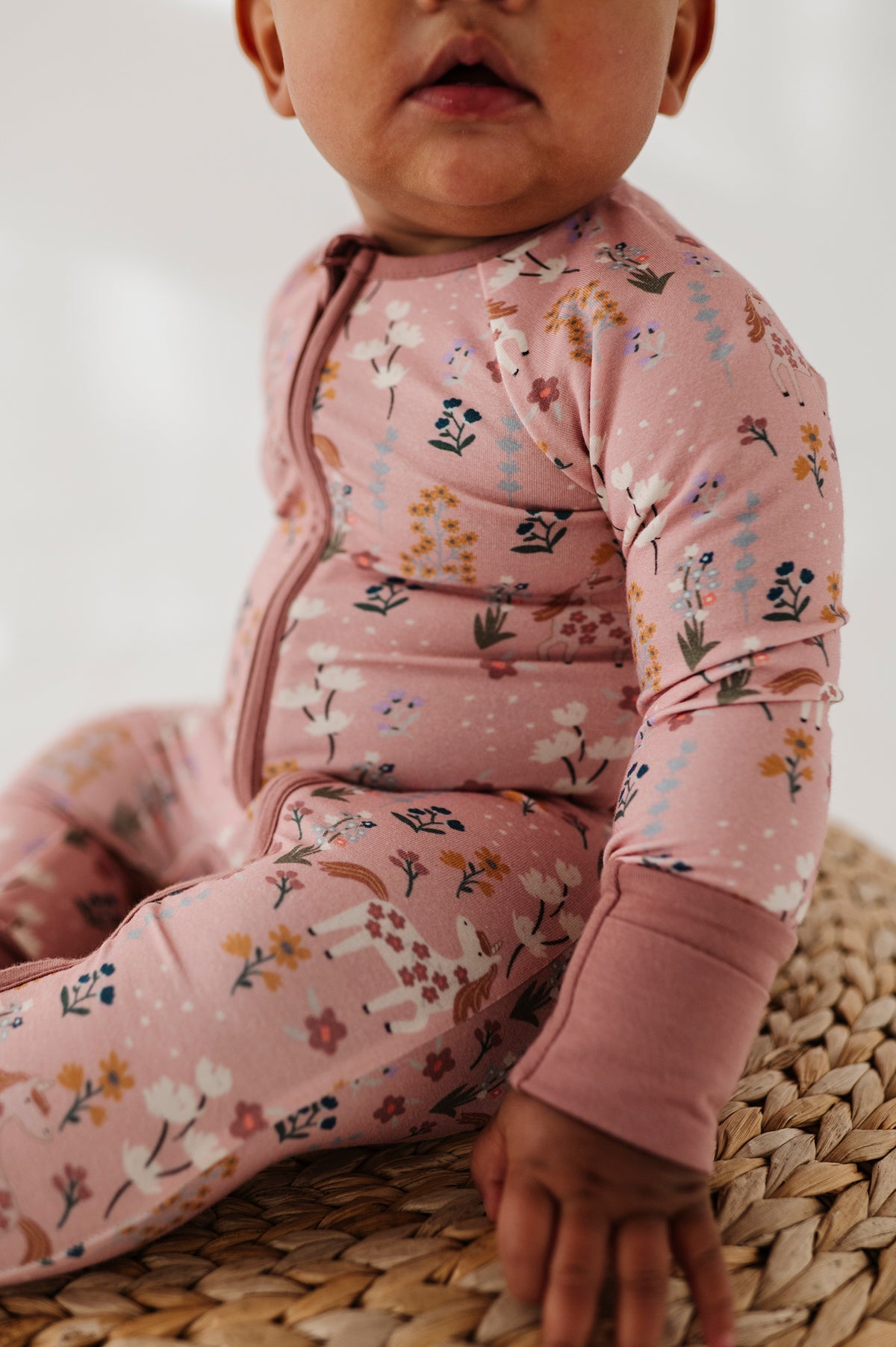 Long Sleeve Zip Romper- Unicorn by babysprouts