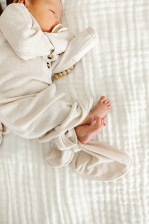 Dakota Plush Knit Knotted Gown by Lou Lou + Company
