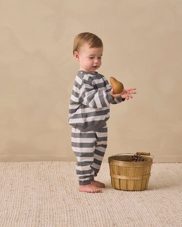 Oversized Sweatpants || Midnight Stripe by Quincy Mae