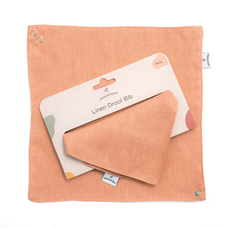 100% Linen Drool Bib - Bloom by Moss & Fawn