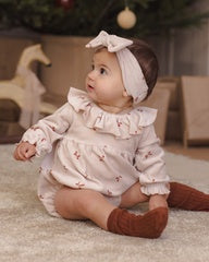 Velour Bow Headband || Red Bows by Quincy Mae