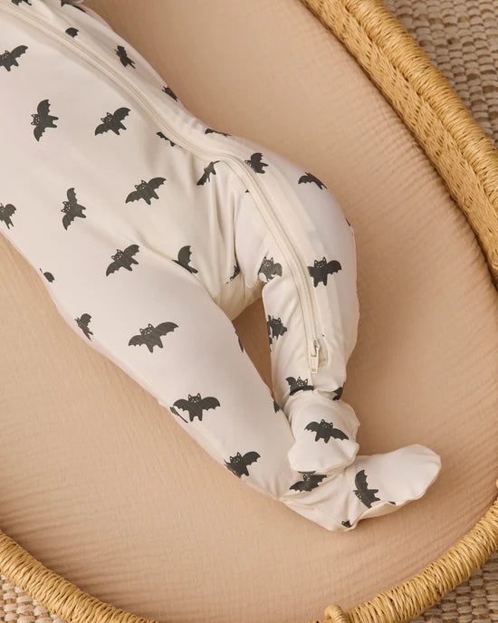 Bamboo Zip Footie || Bats by Quincy Mae