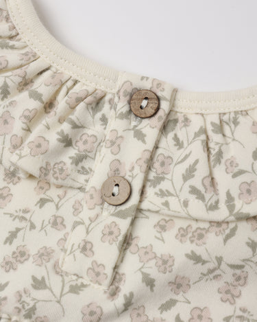 Ruffle Collar Jersey Dress || Floret by Quincy Mae