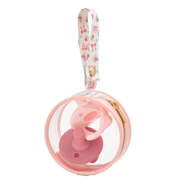 Itzy Paci Case- Pink Bows by Itzy Ritzy