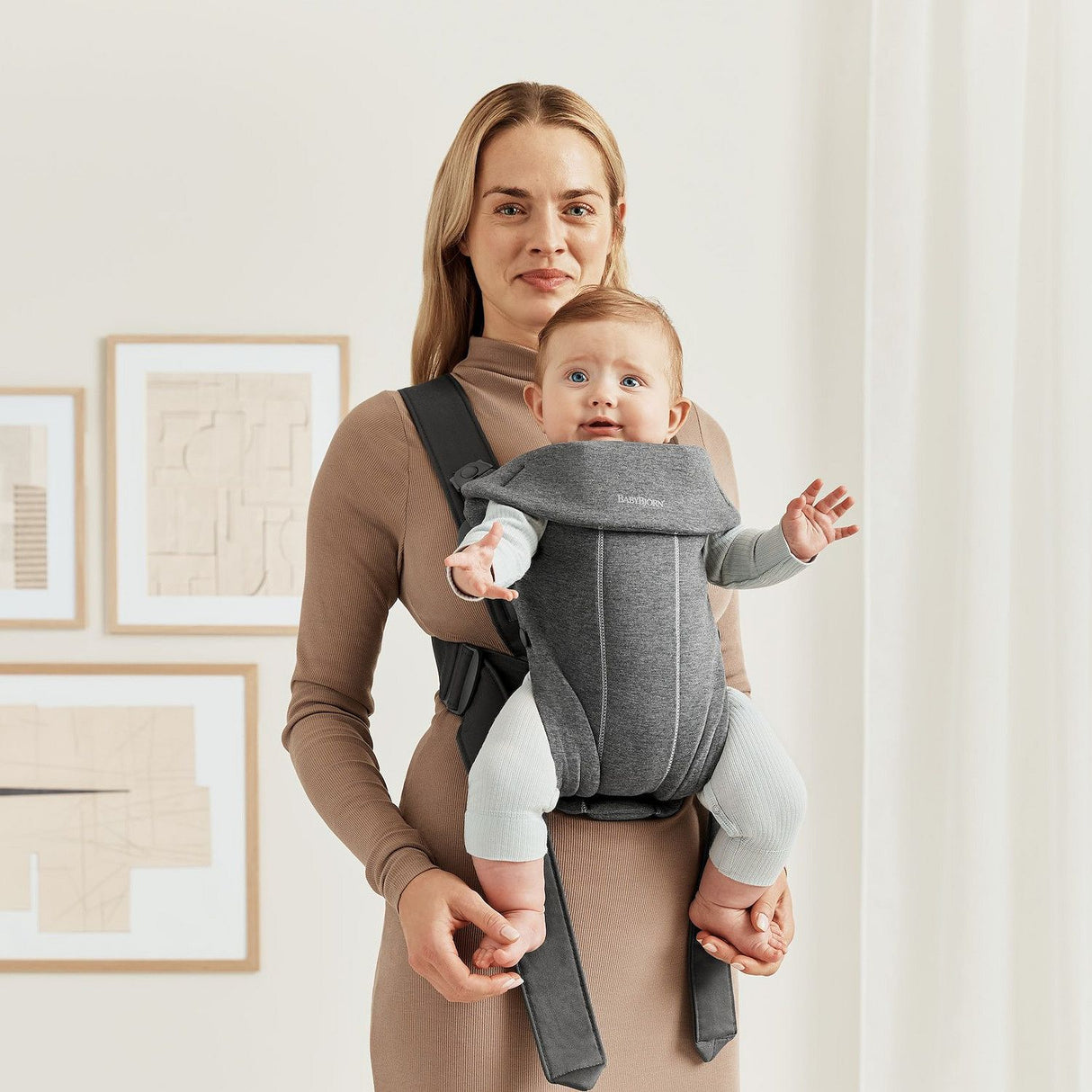 Baby Carrier Mini - 3D Jersey in Dark Gray by BabyBjorn