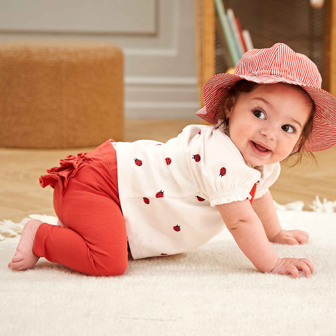 Cozy Me Frill Pants - Apple Red by Müsli