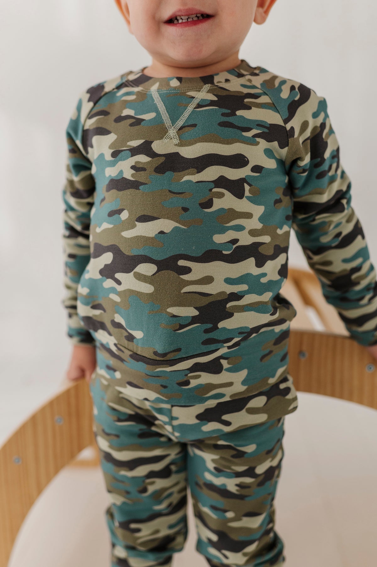 Boys Raglan Sweatshirt- Camouflage by Babysprouts