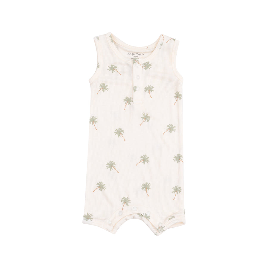 Sleeveless Shortie Romper - Palm Trees by Angel Dear