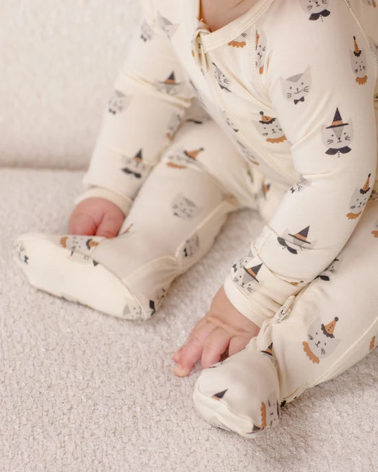 Bamboo Zip Footie || Costume Kittens by Quincy Mae