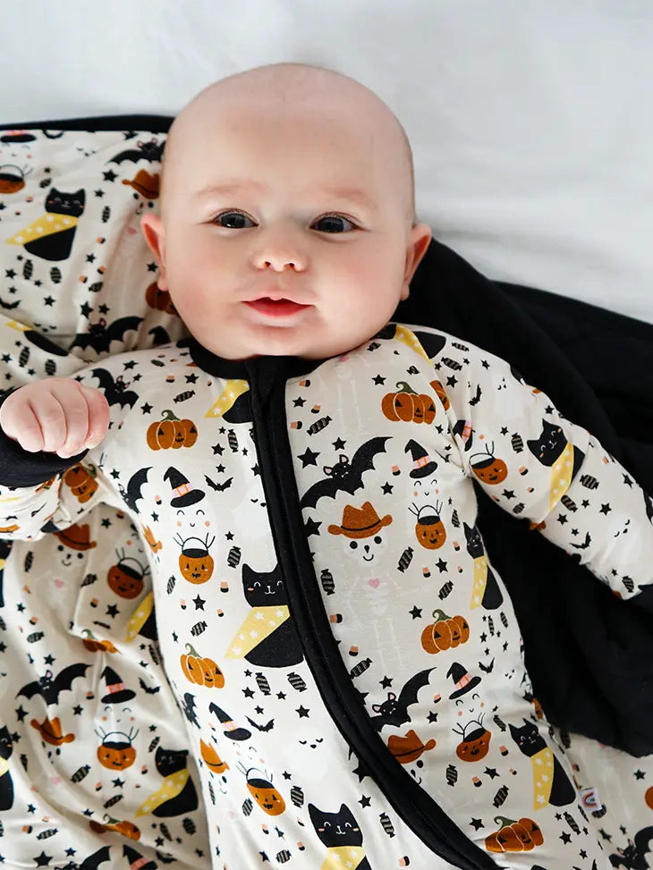 Spooky Cute Beige Halloween Bamboo Pajamas by Emerson and Friends