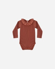 Ruffle Collar Bodysuit || Redwood by Quincy Mae