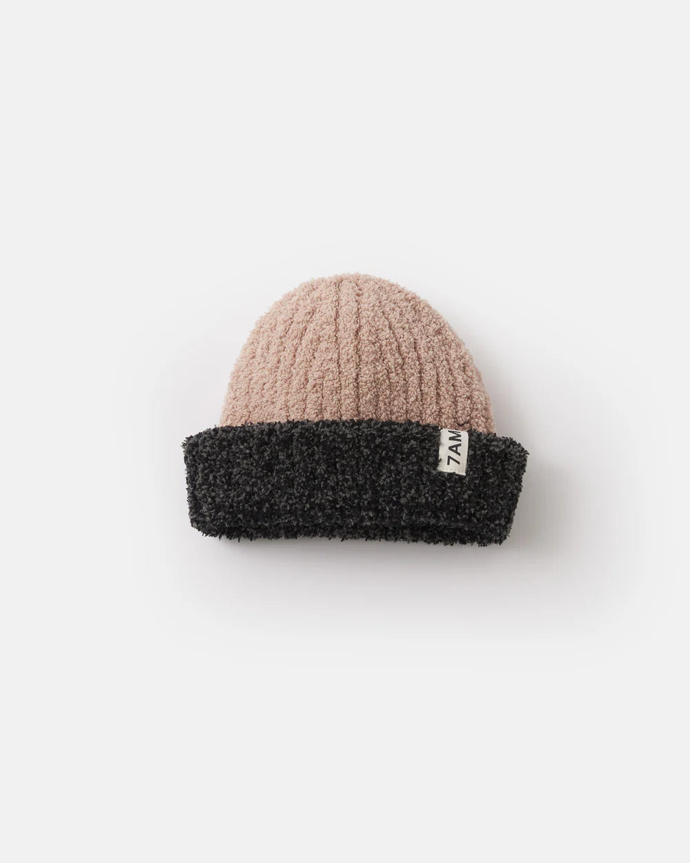 2-Tone Ribbed Beanie - Fuzzy by 7AM