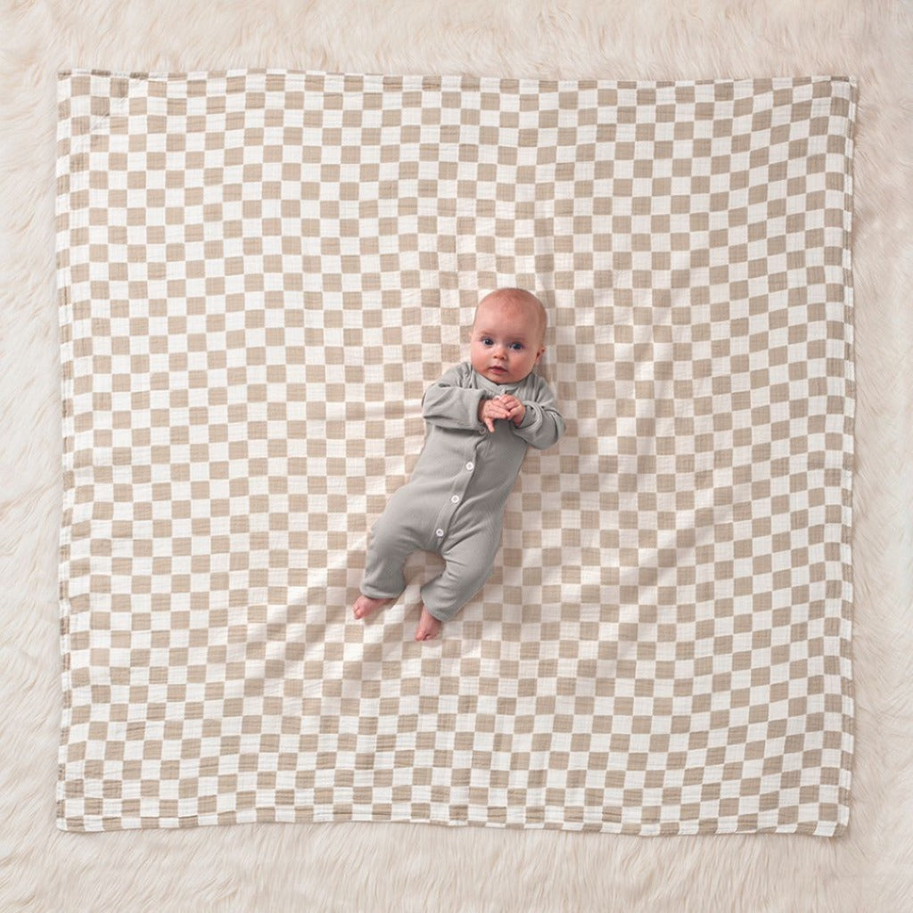 Breastfeeding Boss™- Taupe Checkerboard by Itzy Ritzy