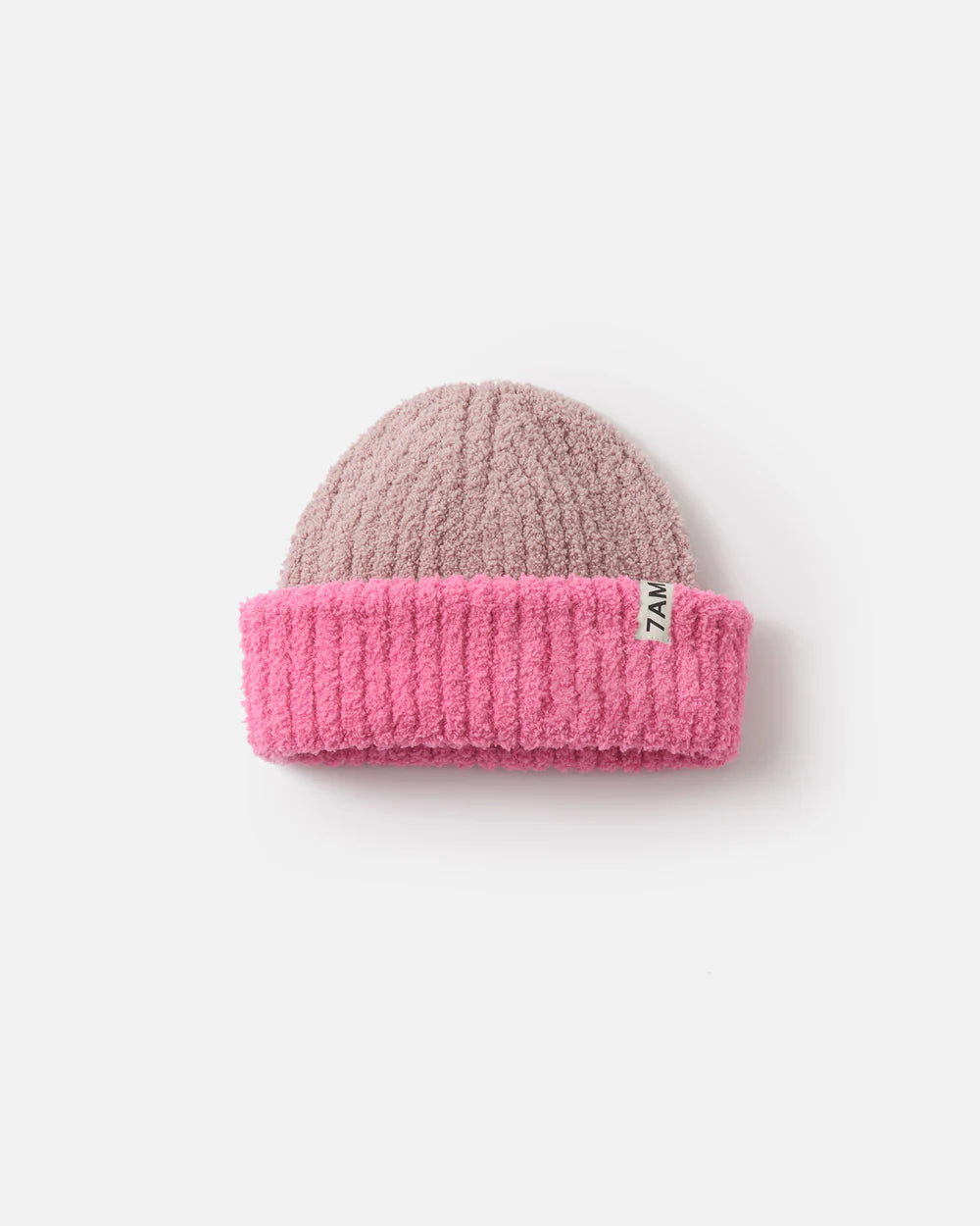 2-Tone Ribbed Beanie - Fuzzy by 7AM