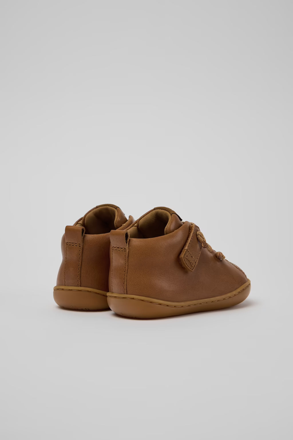 Peu Brown Leather Ankle Boots by Camper Shoes