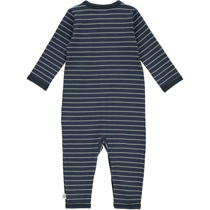 Stripe Rib Romper in Night Blue by Müsli