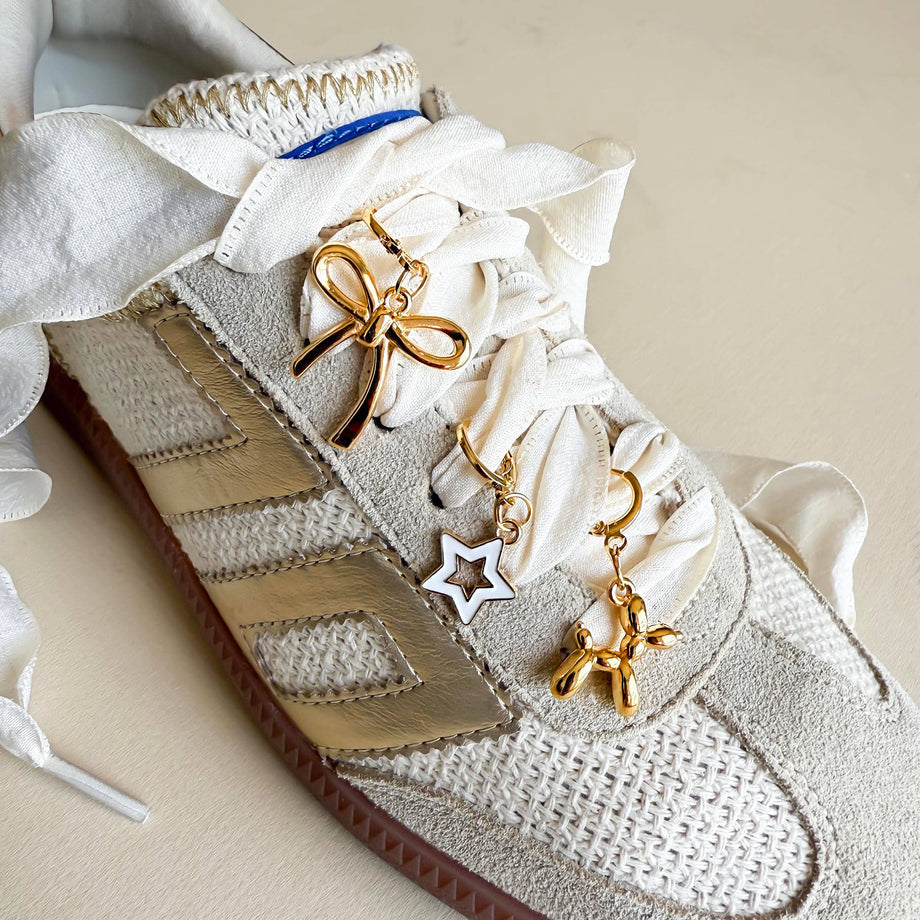 Ivory Laces Sneaker Charm Set by Leo + Lee