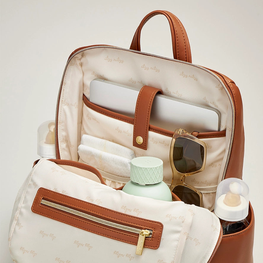 Eras Backpack™ Diaper Bag - Cognac by Itzy Ritzy
