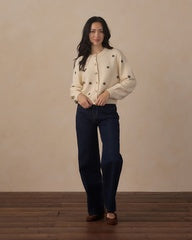 Women's Cheyenne Cardigan || Mightnight Daisies by Rylee + Cru
