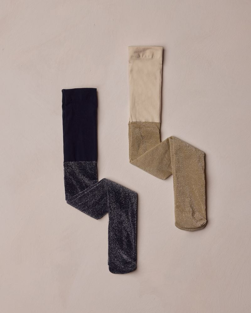 Shimmer Tights | Black, Ecru by Noralee