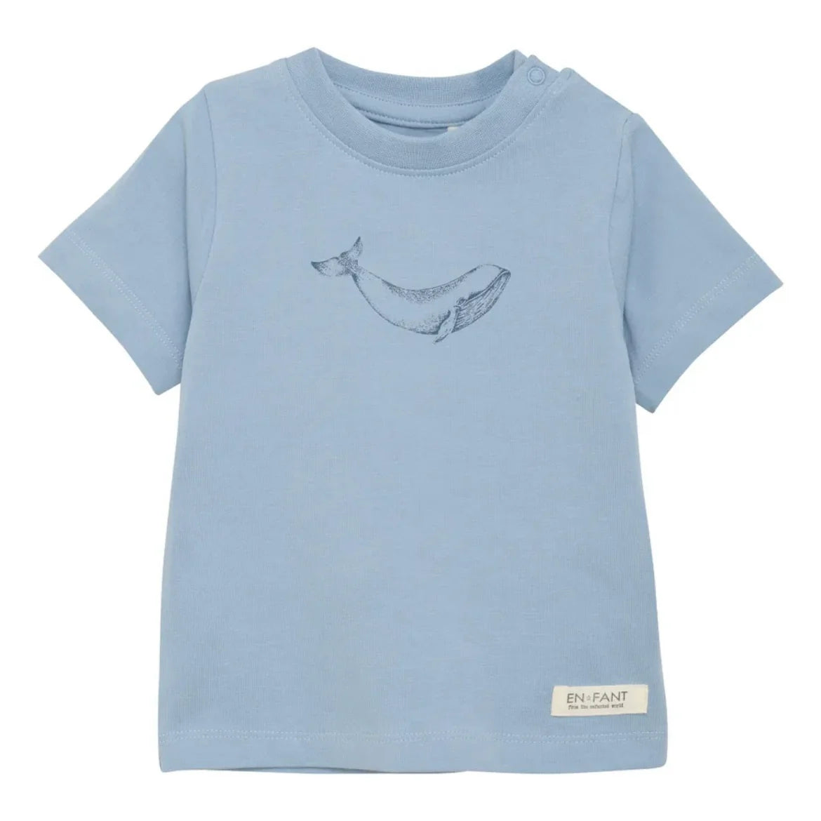 Short Sleeve Tee - Blue Whale by En Fant