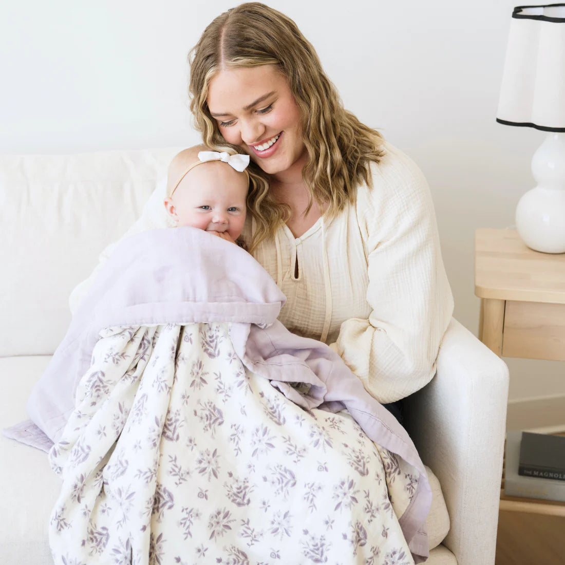 Bamboo Rayon Muslin 4-Layer Quilt- Forget Me Not by Saranoni