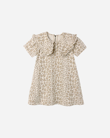 Collared Denim Mini Dress || Leopard by Rylee + Cru