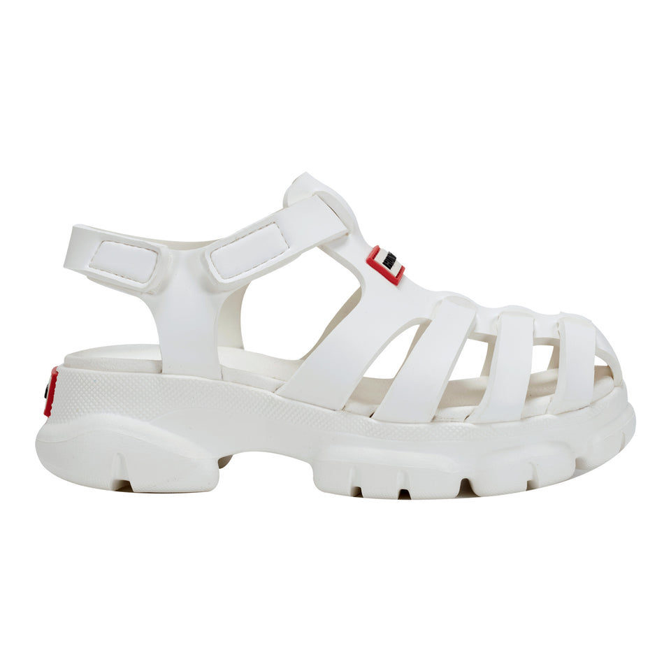Little Kids Belize Closed Toe Sandals- White by Hunter Boots