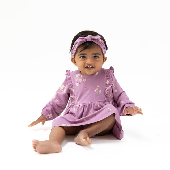 Ruffle Long Sleeve Bubble w/ Skirt- Woodsorrel by Angel Dear