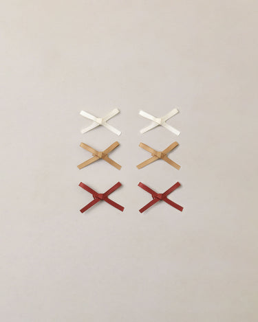 Mini Satin Ribbon Bows || Spice, Ivory, Gold by Noralee