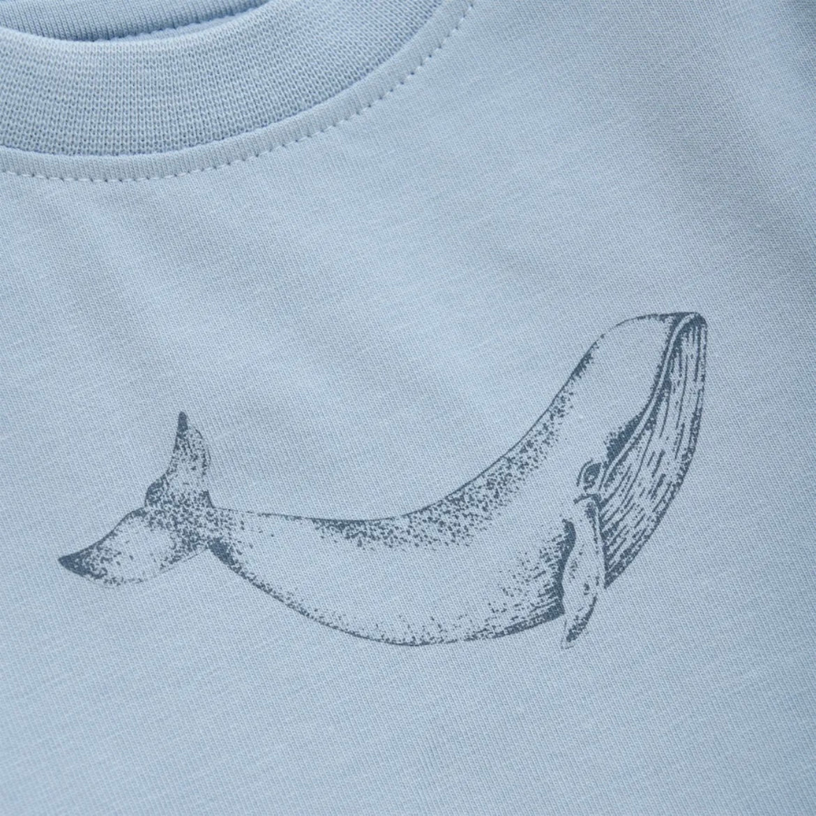 Short Sleeve Tee - Blue Whale by En Fant