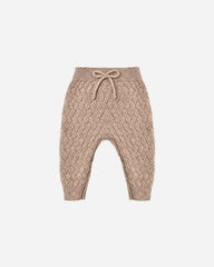 Knit Pant || Heathered Almond by Quincy Mae
