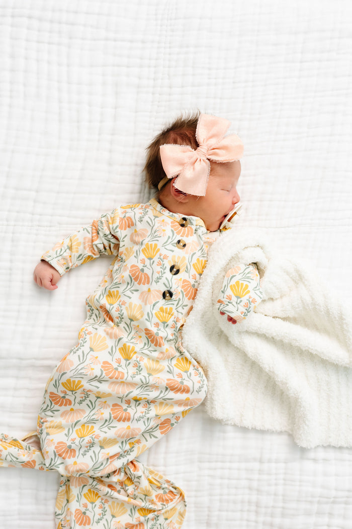 Chenille Blanket- White - Mini/Lovey by Lou Lou & Company