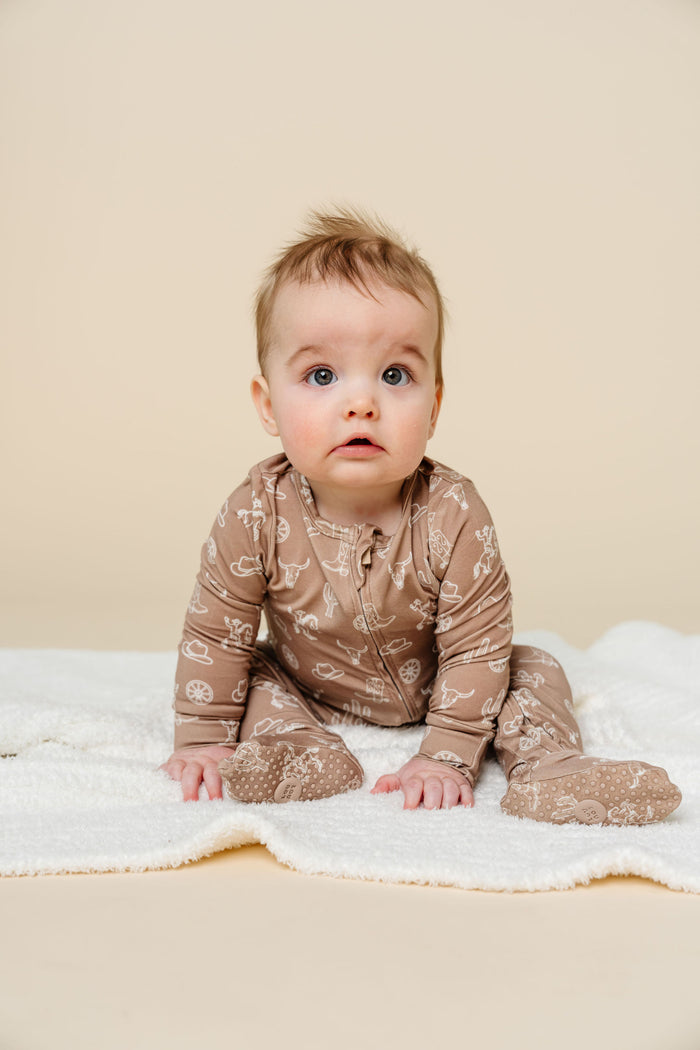 Wyatt Zipper Footie by Lou Lou & Company