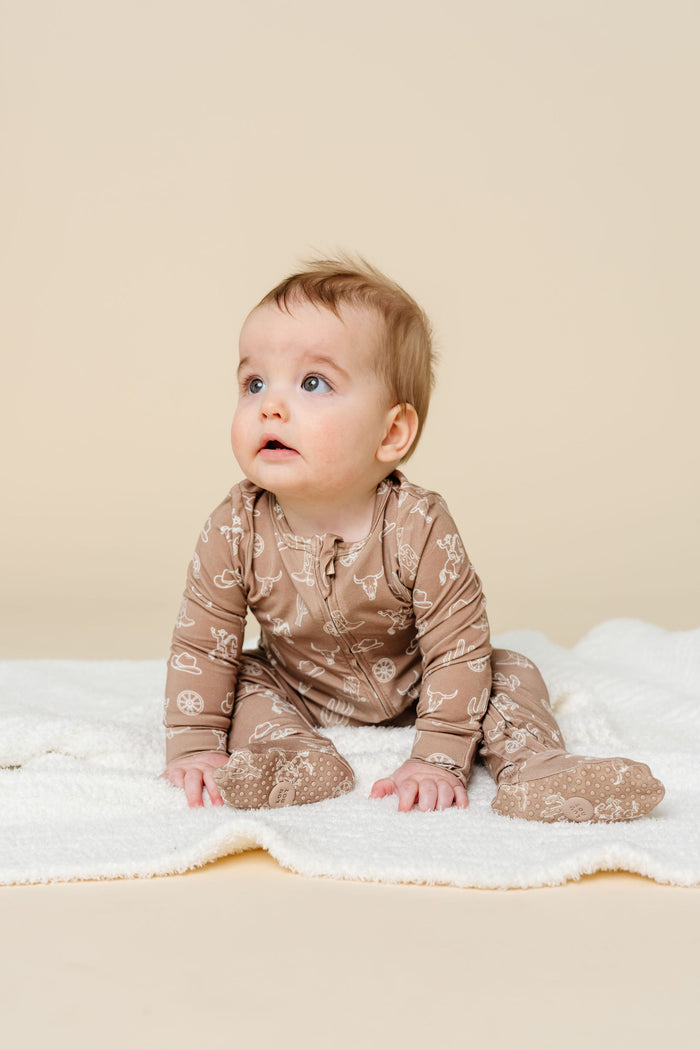 Wyatt Zipper Footie by Lou Lou & Company
