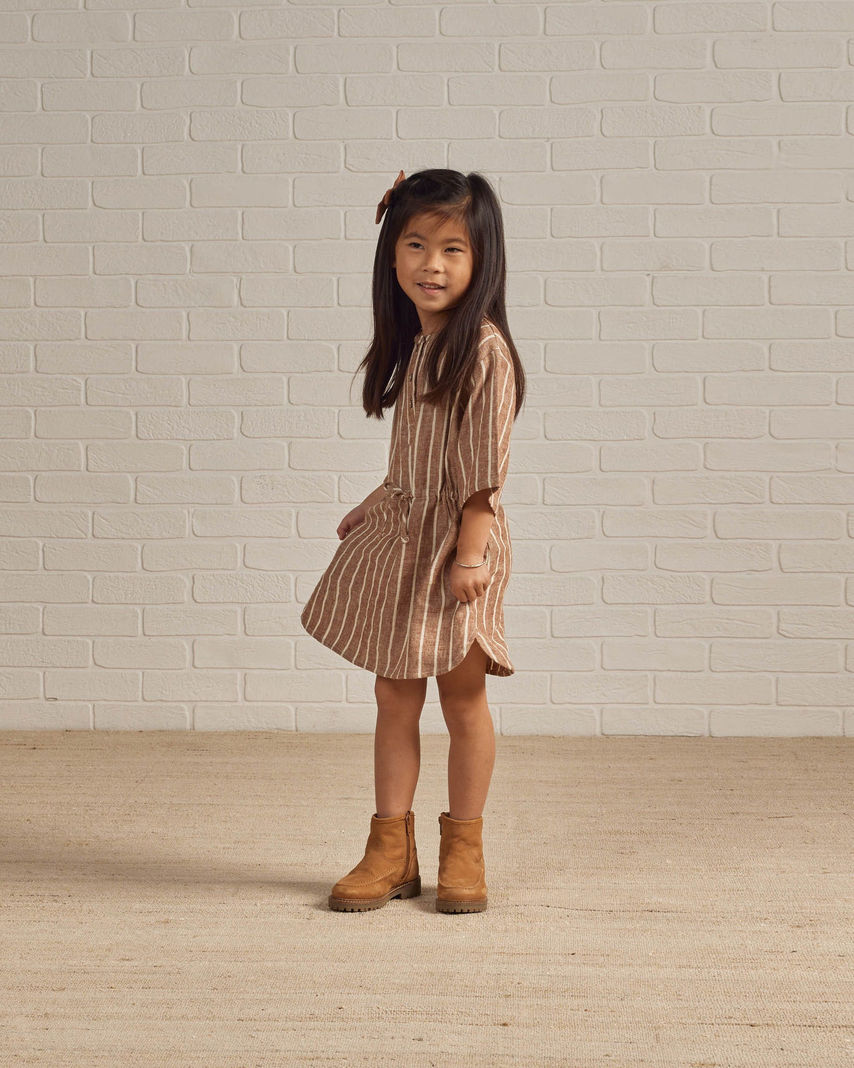 eleni dress || cedar pinstripe by Rylee + Cru